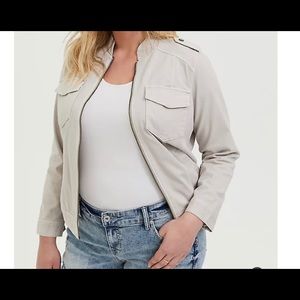 Torrid Grey Twill Jacket